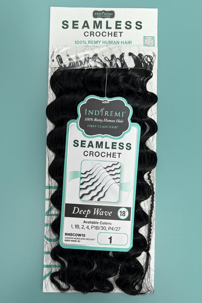 Indi Remi SEAMLESS Crochet Deep Wave 18" #1