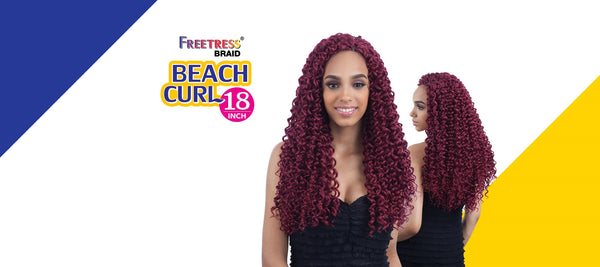 FreeTress Crochet Braid Beach Curl 18"